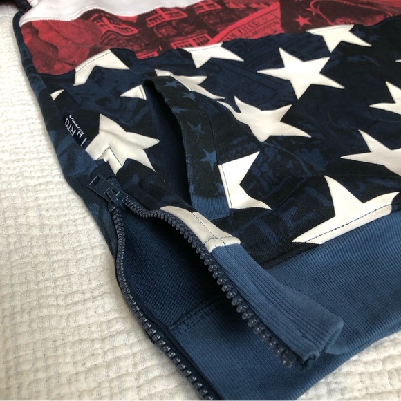 The Heritage by America 1776 Denim Distillery Hoodie Men's Medium Pull Over - Picture 8 of 16